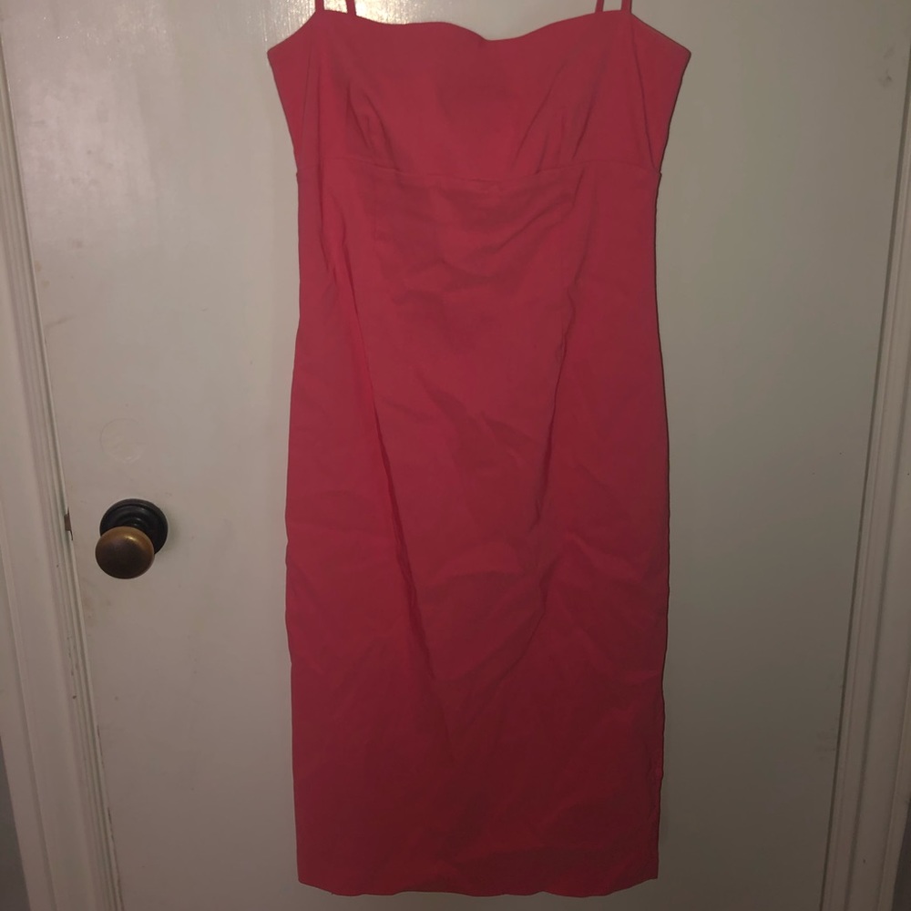 SKY: David Park Pink Maxi Dress with Leg Slit Med.